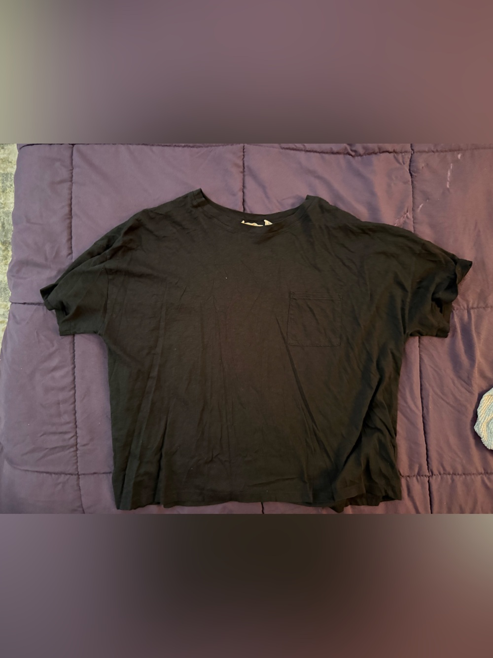 Women’s Black Short-Sleeve Pocket T-Shirt
